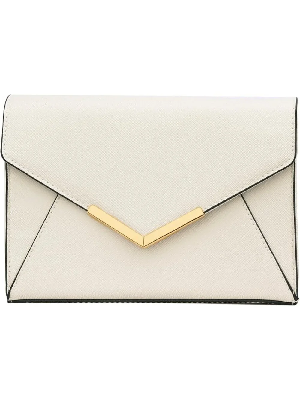 👜 Women's White Faux Leather Evening Handbag Party Wedding Prom Clutch Purses